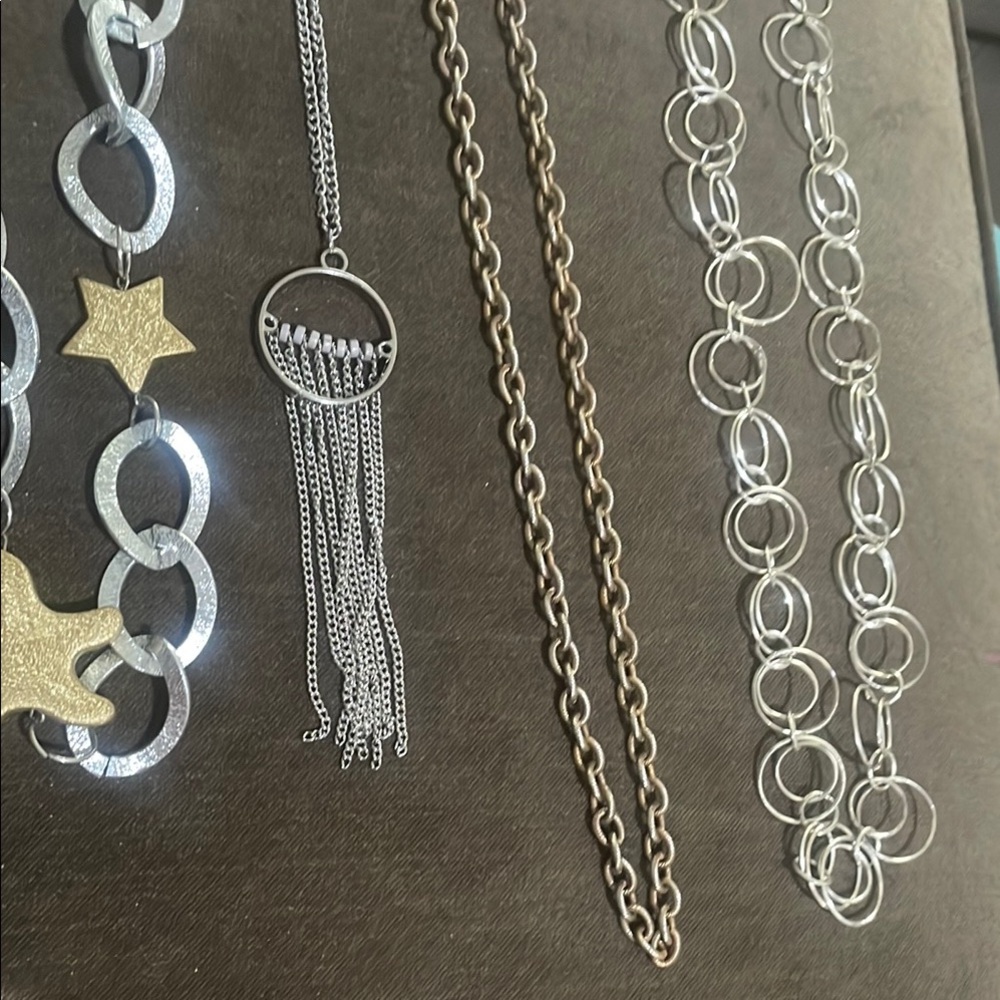 Vintage Costume Silvertone Jewelry Lot of 10 - Picture 3 of 7